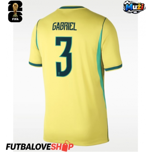 Dres Brazília Gabriel Magalhaes #3 Domáci MS 2026 Krátky Rukáv